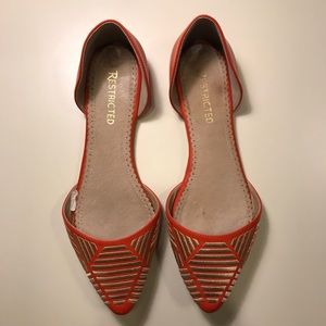 Restricted Orange and Gold Flats